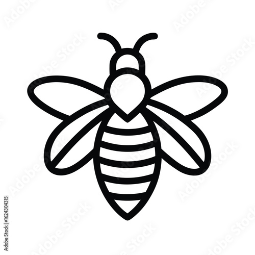 Spelling Bee Outline Vector Illustration