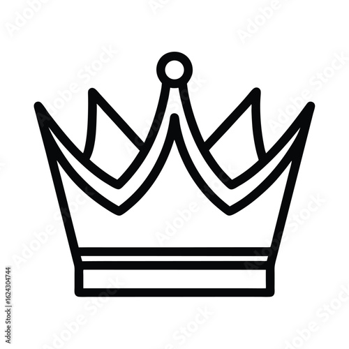 Crown Outline Vector Illustration