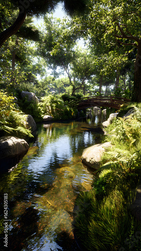 A Captivating Stroll Through Nature's Wonderland: Discover Serenity and Diversity in an Enchanting Botanical Garden View Full of Lush Greenery, Blossoms, and Tranquil Paths