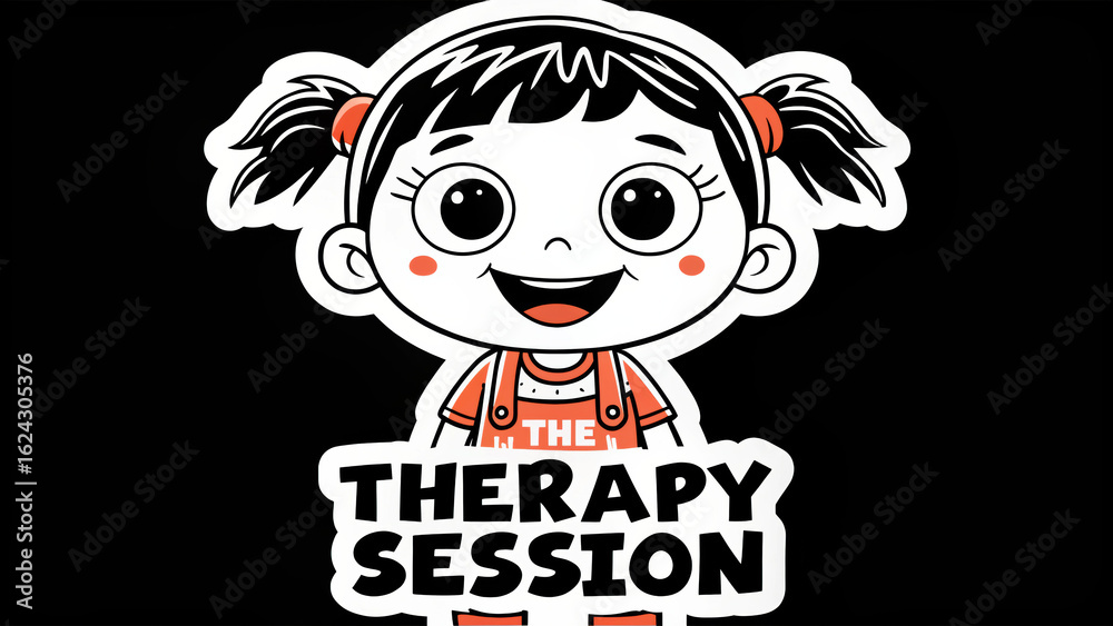 Fototapeta premium Cute cartoon character promoting a 