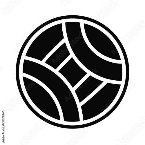Water Polo Ball Outline Vector Illustration
