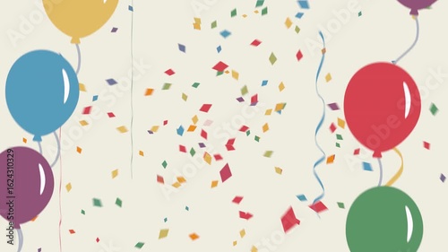 Birthday Balloons with twists and confetti