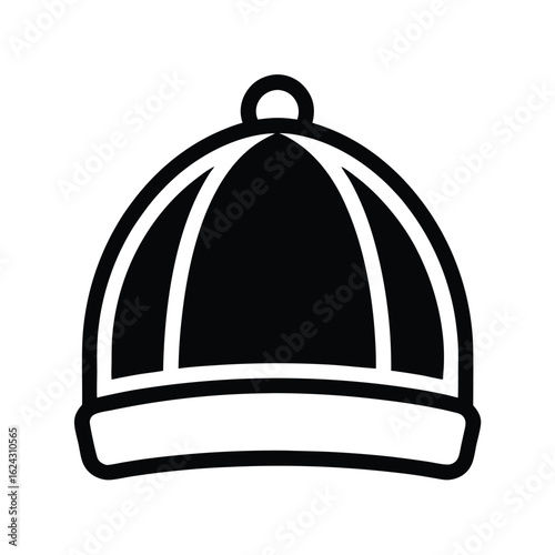 Beanie Hat Outline Vector Illustration