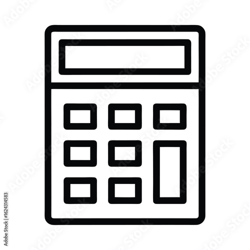 Calculator Outline Vector Illustration