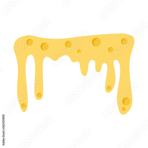 Flowing Melted cheese vector illustration 