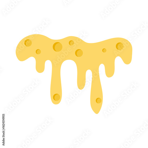 Flowing Melted cheese vector illustration 