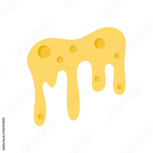 Flowing Melted cheese vector illustration 