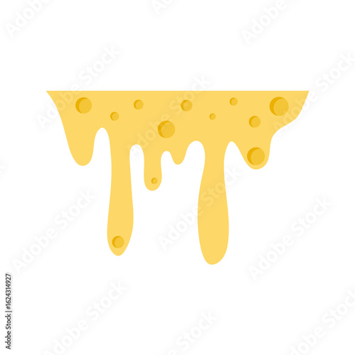 Flowing Melted cheese vector illustration 