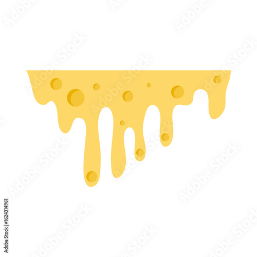 Flowing Melted cheese vector illustration 