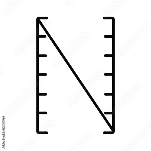 Number Line Outline Vector Illustration