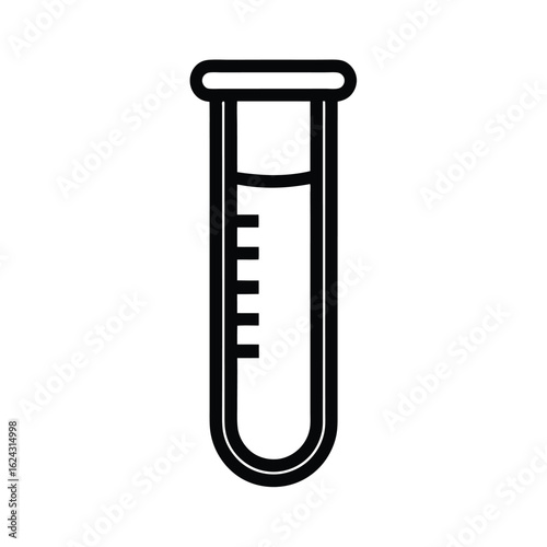 Test Tube Outline Vector Illustration