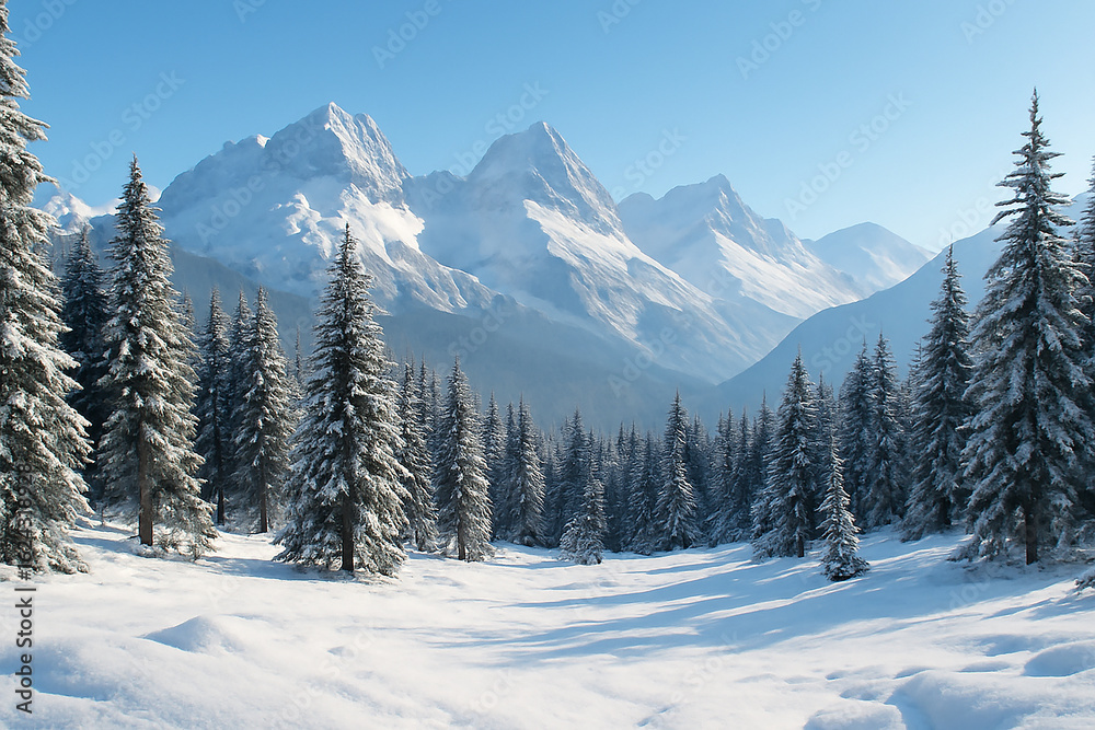 Fototapeta premium snow covered mountains