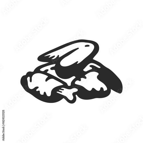 Optical illusion drawing of rabbit-duck ambigram image