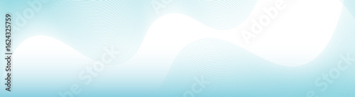 Abstract blue smooth waves on gradient white background.Vector illustration.