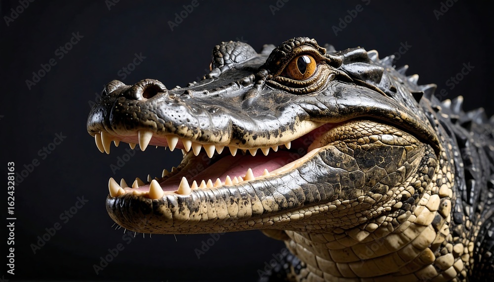 Close-up of a baby alligator's head Close-up of a baby alligator's head
