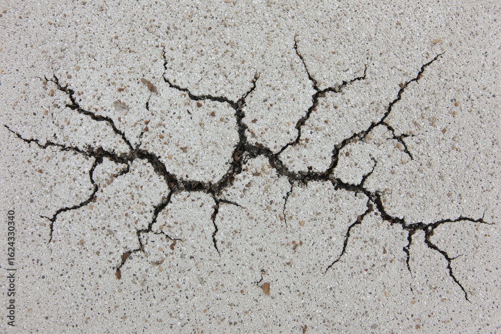 Fototapeta premium Cracked light gray surface