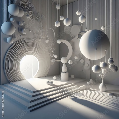 Subtractive Light Sculptures A pure white D space where the art