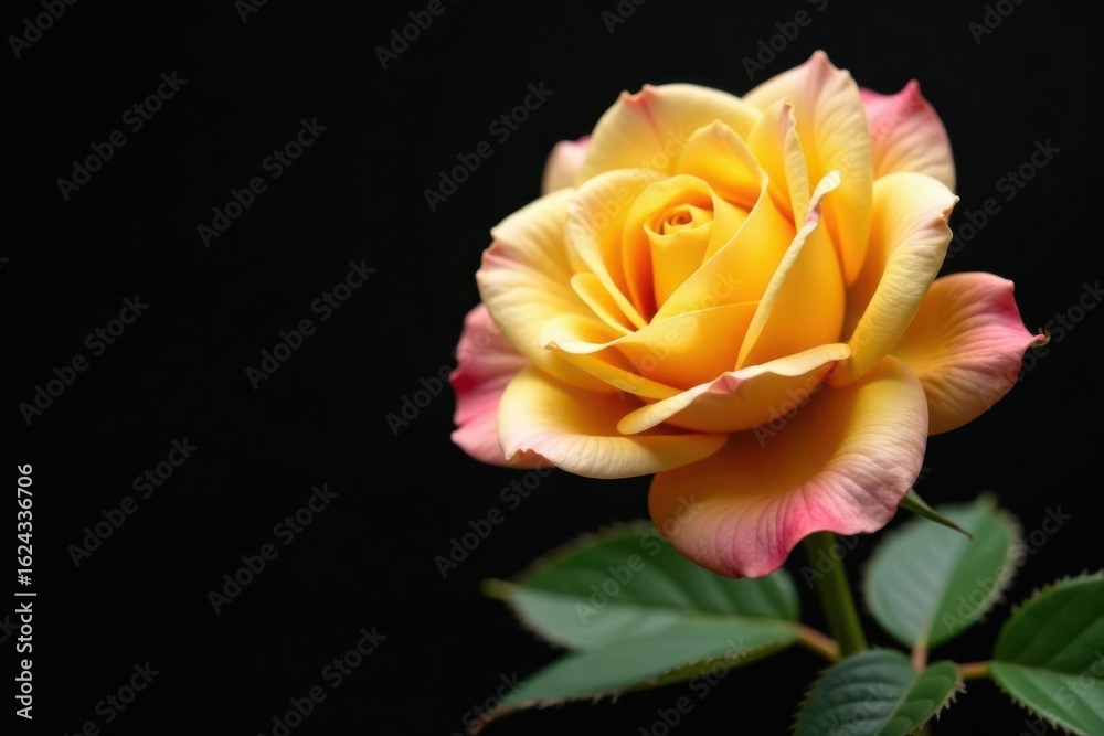Fototapeta premium Isolated golden rose, full bloom, intricate details , luxury, wedding, detail