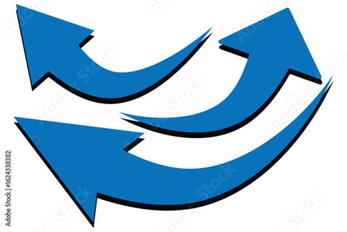 set of curve arrows. Arrows set. Curved arrows. Arrow sign. Flat style icons. eps 10