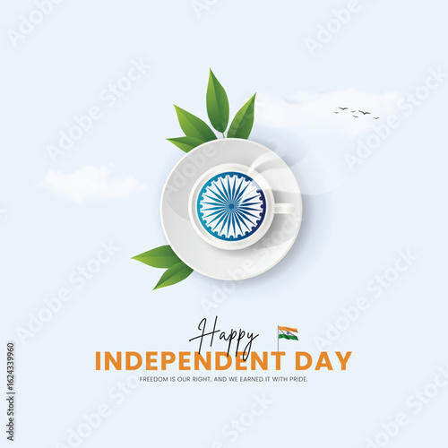 India Independence Day sale banner concept. Indian flag.
3d Vector illustration