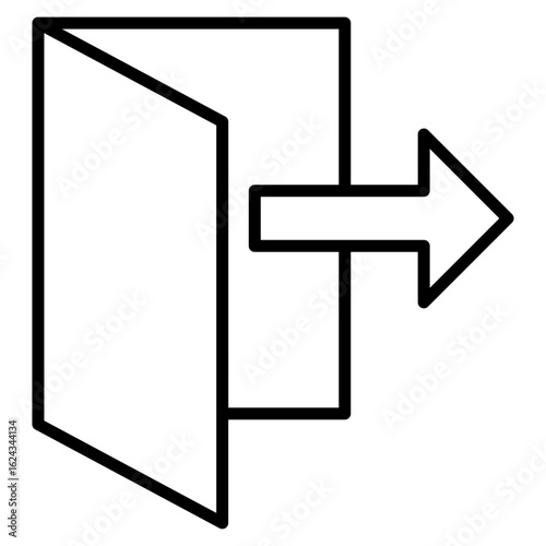 Leave line icon