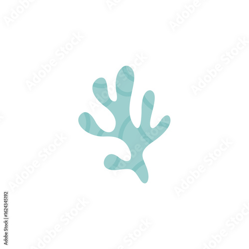 Sea coral and seaweed vector illustration 