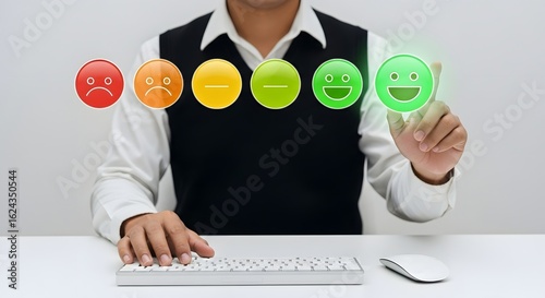 Customer satisfaction survey online feedback rating scale happy client experience review