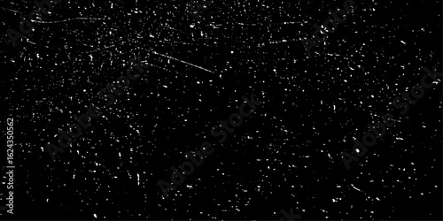 Black, white grunge dust wall of cracked and scratch concrete texture background. distress overly texture. vector transparent background of crack, lines. pattern of crack, scratch rusty wall texture.