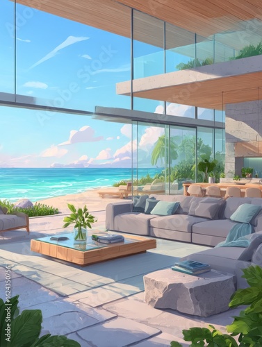 Coastal modern living space