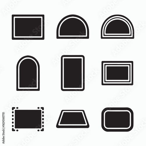 Vector Illustration of Various Mat or Rug Shapes
