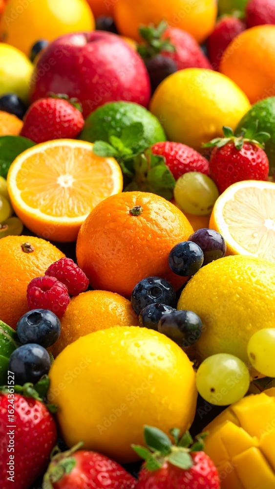 Colorful fruit close-up
