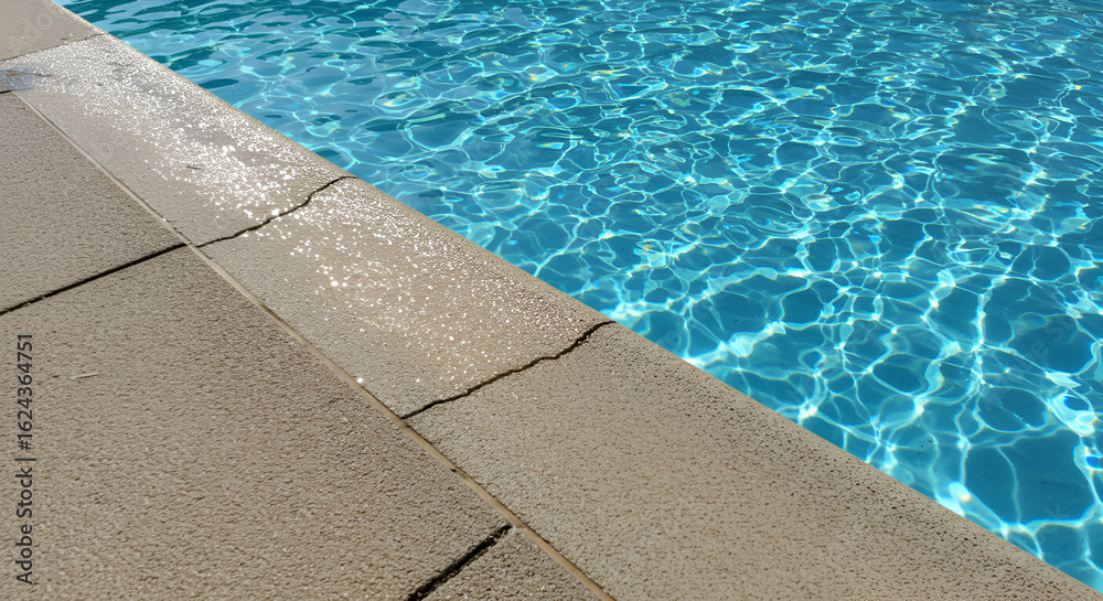 Obraz premium Pool edge with splashing water