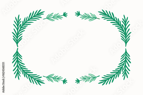 hand painted style pine branches framing a blank s (1).eps