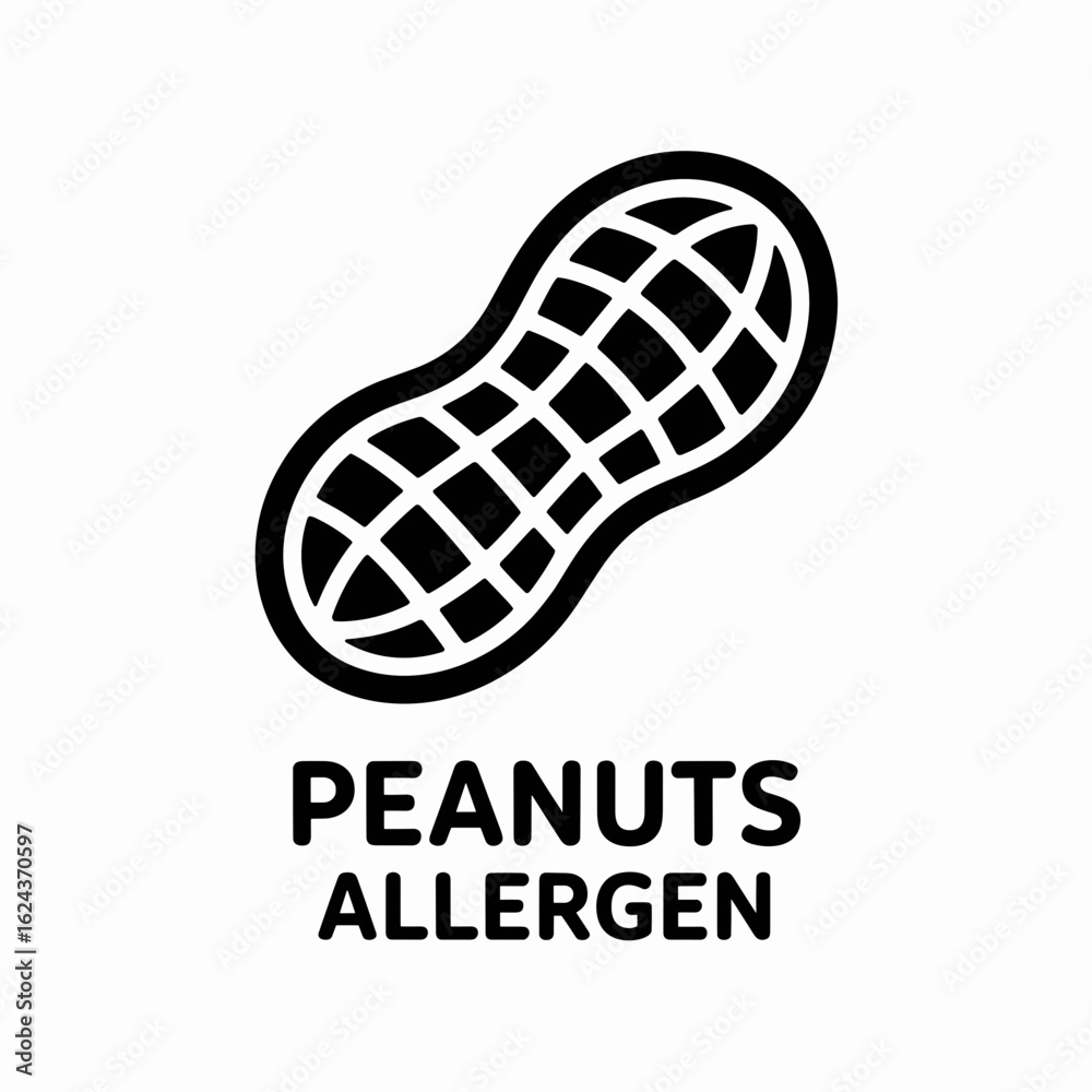 Fototapeta premium Vector Icon for Peanut Allergen Food Labeling