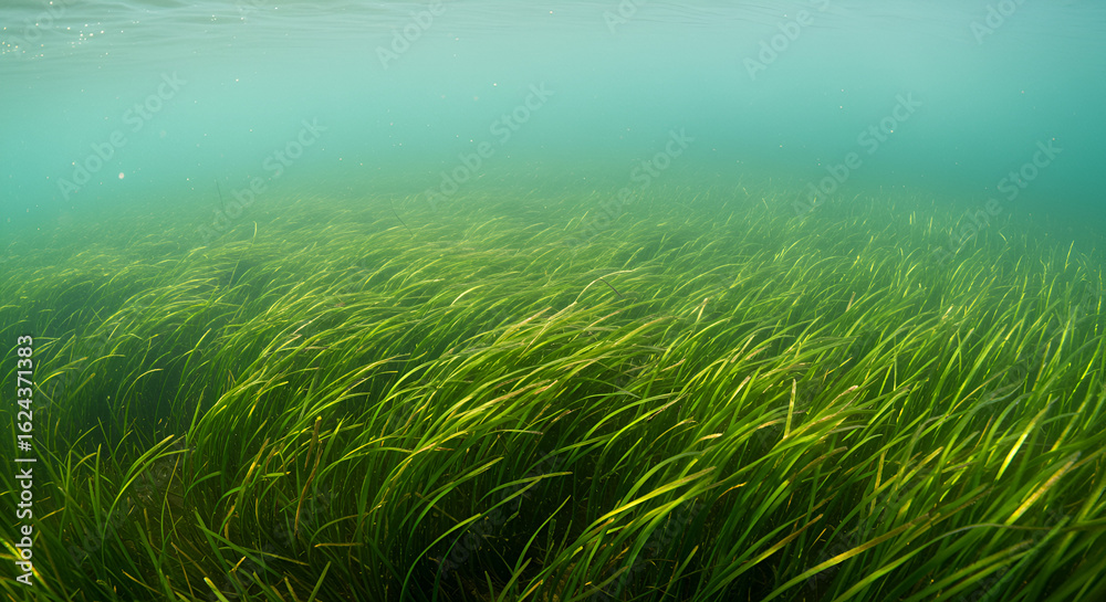 Obraz premium Underwater grass field