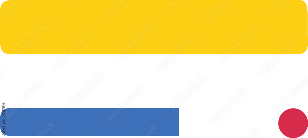Obraz premium Yellow blue and red abstract shapes vector