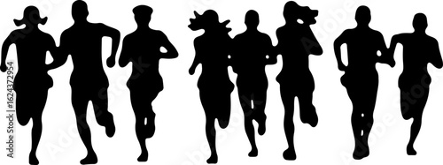 Dinosaur Silhouettes in Various Prehistoric Poses