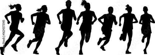 Dinosaur Silhouettes in Various Prehistoric Poses