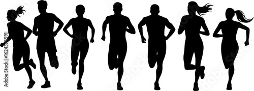 Dinosaur Silhouettes in Various Prehistoric Poses