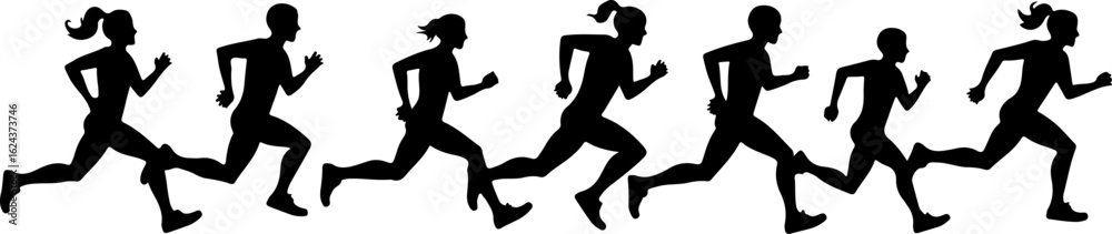 Dinosaur Silhouettes in Various Prehistoric Poses