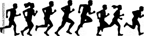 Dinosaur Silhouettes in Various Prehistoric Poses