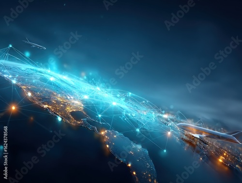 Global air travel network