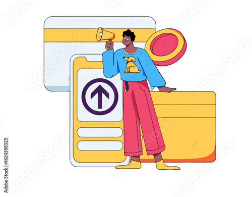 Promoting your financial tech startup is easy with the right marketing strategy, use an eye-catching promotion with an enthusiastic spokesperson to reach your target audience and drive growth