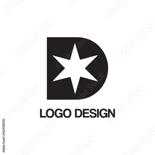 d star logo design template