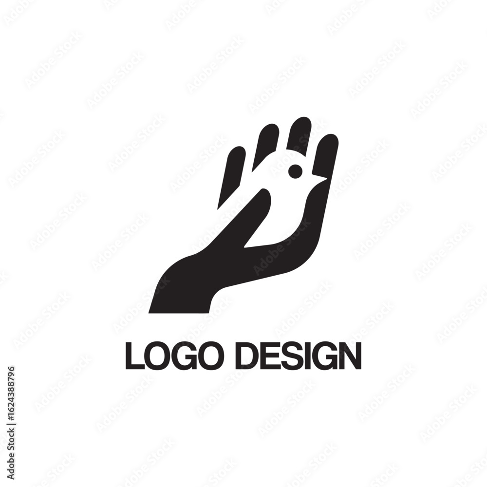 Fototapeta premium cute bird logo design monogram