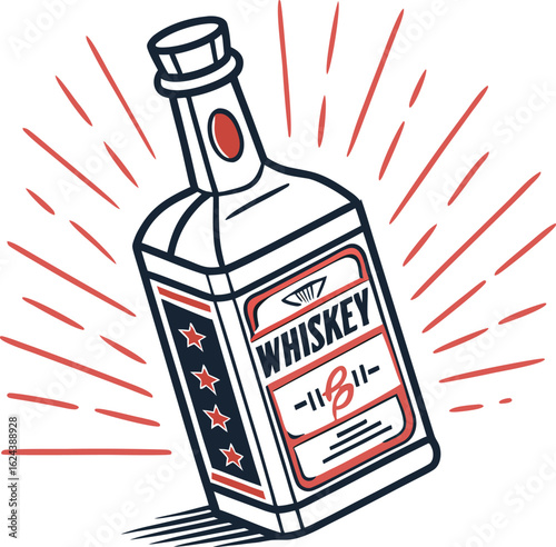 vector illustration of a wine bottle