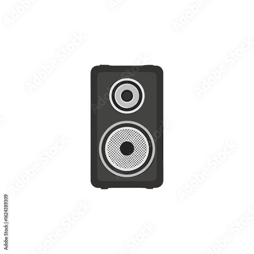 Speaker in the spotlight A simple and stylish speaker, offering clear audio and designed with a modern aesthetic.