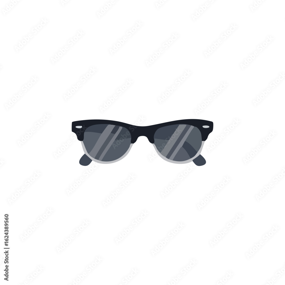 Fototapeta premium Stylish Sunglasses A pair of trendy sunglasses with a sleek design, embodying a sense of fashion and sun protection. Perfect for any sunny adventure, enhancing the user's style and protecting eyes.