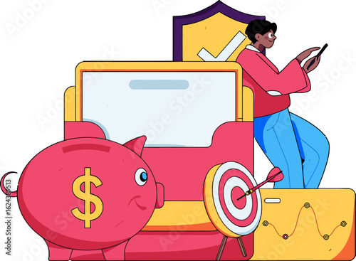 Achieve your financial goals with this smart savings plan, invest wisely and hit your target, track progress using modern technology for a secure future, build wealth and prosperity today