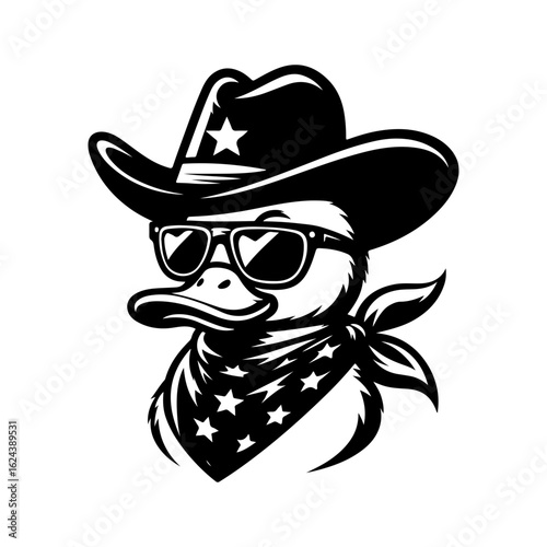 cowboy duck with traditional scarf 